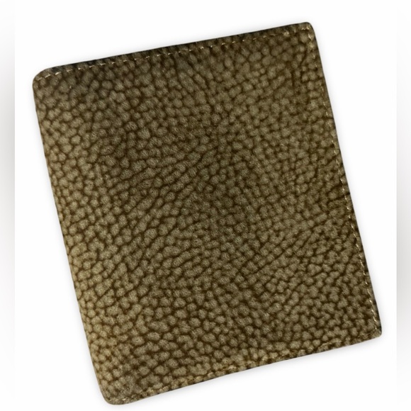 Borbonese Suede Quail Print Bifold Mens/Unisex Card Wallet - Picture 1 of 8